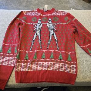 Mens small christmas sweater star wars
